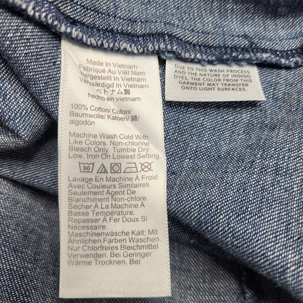 Madewell Denim Boatneck Mini Jean Dress Sleeveless Fit & Flare Cotton Small 6 - Picture 8 of 8